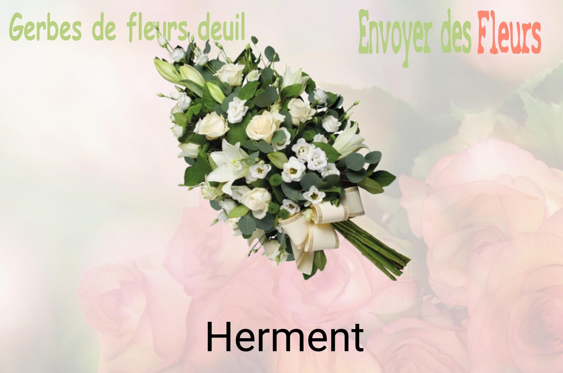 Gerbe de fleurs de deuil livrée à Herment